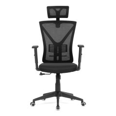 Kancelářská židle, černá mesh, plastový kříž (KA-Q851 BK)