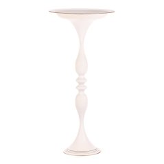 Mísa kovová - na stojanu, 83 cm, aranžovací, barva bílá (FUP538)