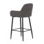 Barová židle šedá, látka, AUB-V4009 GREY6