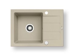 Kuchyňský granitový dřez Pyramis NEXT 62x44 1B1D beige (70.093.601)