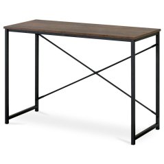 Pracovní stůl, MDF, dekor staré dřevo, černý kov (GD-504 OLW)
