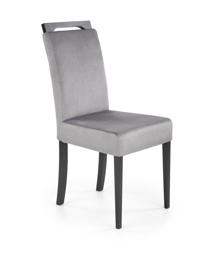 Dřevěná jídelní židle CLARION 2 černá, tap: MONOLITH 85 šedá