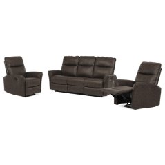 Sedačka s rozkladem, hnědá, látka vintage, ASD-4302 BR3