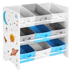 Regál na hračky mdf, vícebarevná, AUR-E1033 WT