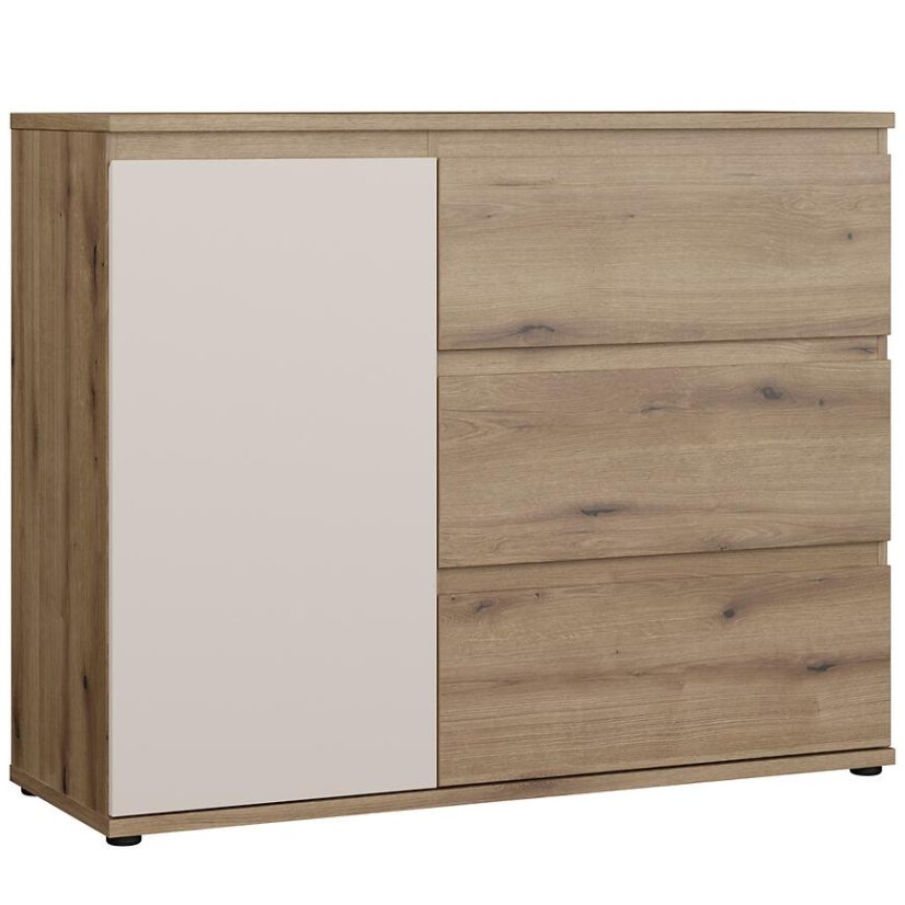 Komoda COLLET CETK221L- Q280,116x93x41 cm barva dub, písková