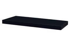 Nástěnná polička 60 cm, barva černá - vysoký lesk. Baleno v ochranné fólii. (P-001 BK)