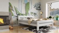 Postel z masivu NEX 180x200 - dřevo buk, bílá