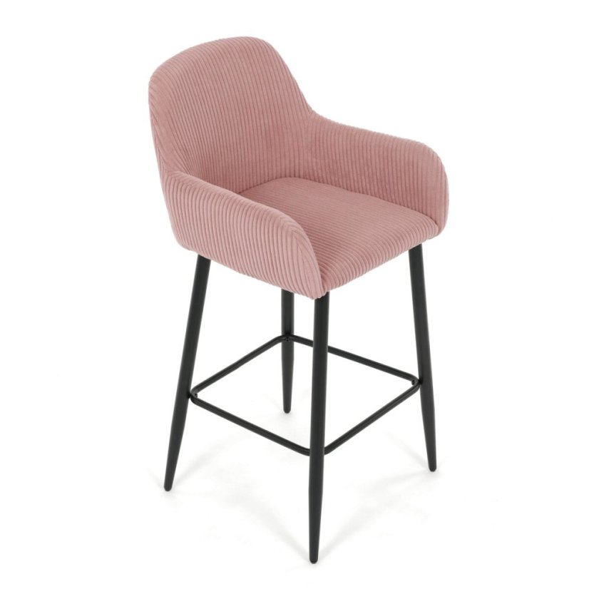 Barová židle růžová, látka, AUB-V4009 PINK6