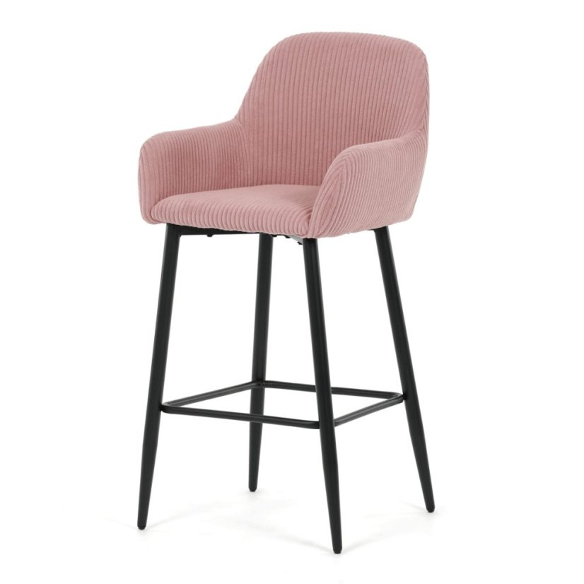 Barová židle růžová, látka, AUB-V4009 PINK6