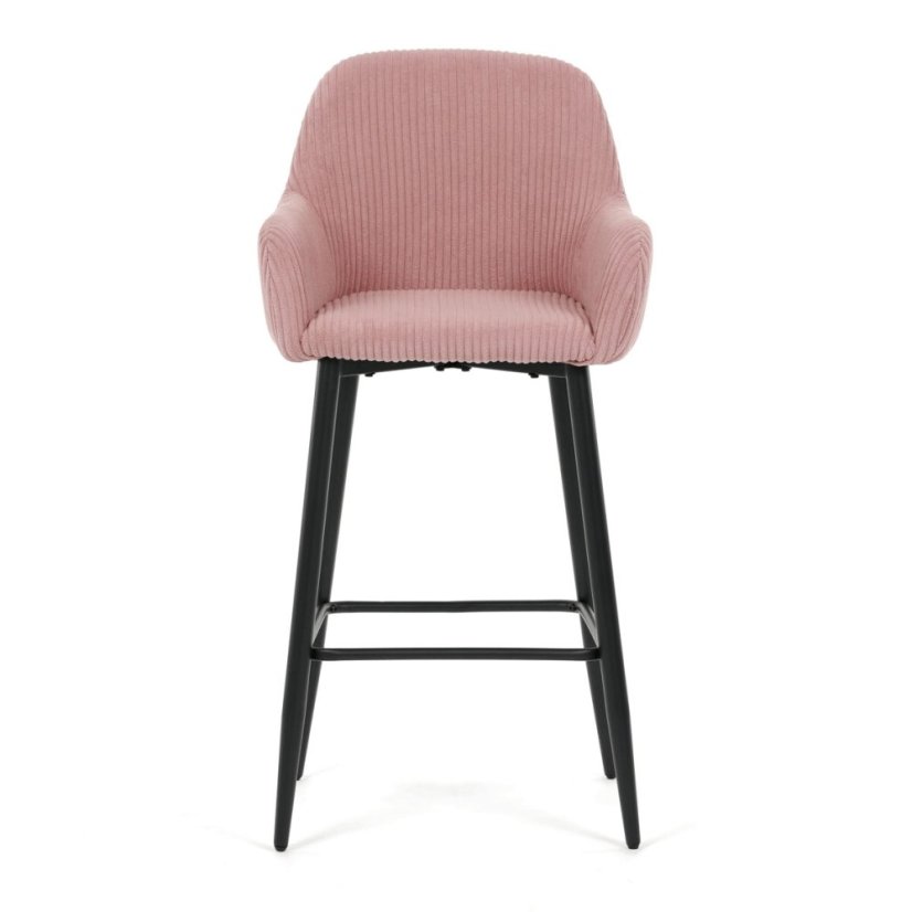 Barová židle růžová, látka, AUB-V4009 PINK6