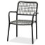 Balkónový set 1 + 2, stůl 60x60, židle umělý ratan barva antracit,  kov antracit (AZ-L1103 GREY)
