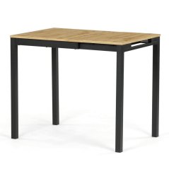Moderní jídelní stůl s rozkladem 60-90x60 cm, melamin, dub, GDT-206 OAK