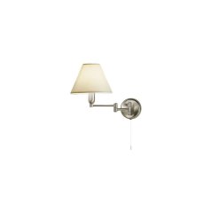Nástěnné svítidlo (264.61.6) WL HILTON, Nickel, gebürstet, Color, 1 flg., E14,40 W, IP20, L 24 cm, B 22 cm, A 20-36 cm