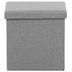 Taburet s úložným prostorem, látka šedá (TAB-461 GREY2)