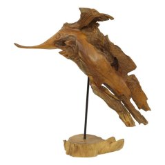 Dřevořezba - skulptura na podstavci, abstraktní (ETNIK1502)
