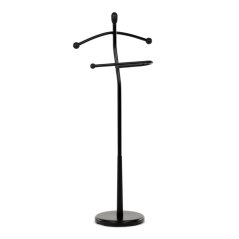 Němý sluha výška 120 cm, masiv kaučukovník, černý, nos. 5 kg (82646 BK)