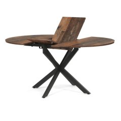Moderní jídelní stůl s rozkladem 120-160x120 cm, melamin, old wood, DT-I1120 OLW2