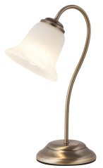 Stolní lampa 7372 Francesca E14 1x MAX 40 W bronzová,  bílá alabaster