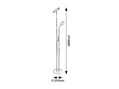 Stojací lampa 3240 OPHUS LED, 18,5 W, 230 V + LED, 4,5 W černá