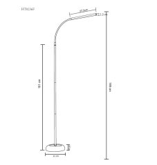 Stojací lampa HT8236F černá stmívatelná 6 W 470 lm 4000 K 170 cm (9900030)