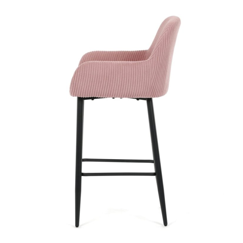 Barová židle růžová, látka, AUB-V4009 PINK6