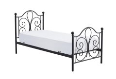 Jednolůžková postel PANAMA 90 cm kovová černá