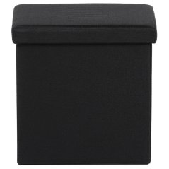 Taburet s úložným prostorem, látka černá (TAB-461 BK2)