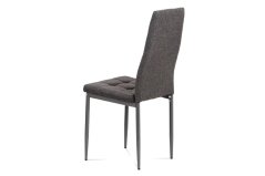 Moderní jídelní židle, šedá látka, kov matný antracit (DCL-397 GREY2)