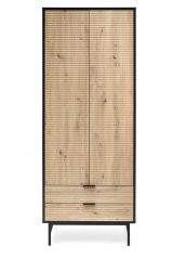 Šatní skříň MURANO S-1 dub artisan, černá