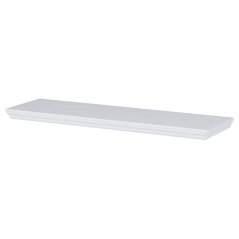 Nástěnné polička  80 cm, MDF, barva bílá, baleno v ochranné fólii (P-025 WT)