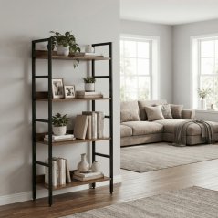 Regál mdf, hnědá, GD-314 OLW