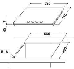 Plynová varná deska Whirlpool GMF 6410, IX