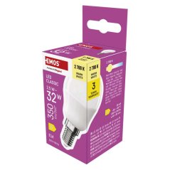 LED žárovka ZQ1011 CLS miniglobe 2,5 W (32 W) 350 lm teplá bílá