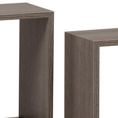 Polička nástěnná, sada 3 ks, MDF, 3D dekor dub sonoma dark, baleno ve fólii (P-008 SON)