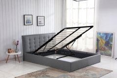 Manželská postel s úložným prostorem PADVA 160 cm šedá
