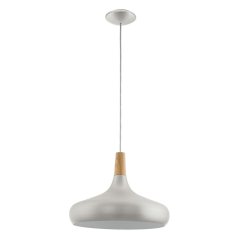 Lustr (96986) Závěsné svítidlo SABINAR 1xE27,60 W, 230 V 400 mm stříbrná