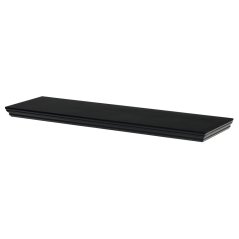 Nástěnné polička  80 cm, MDF, barva černá, baleno v ochranné fólii (P-025 BK)