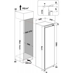 Vestavný mrazák Whirlpool WHSD18F013C2 P