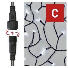 Spojovací vánoční řetěz D1AC03 Standard LED, 10 m, venkovní i vnitřní, studená bílá