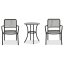 Balkónový set 1 + 2, stůl 60x60, židle umělý ratan barva antracit,  kov antracit (AZ-L1103 GREY)
