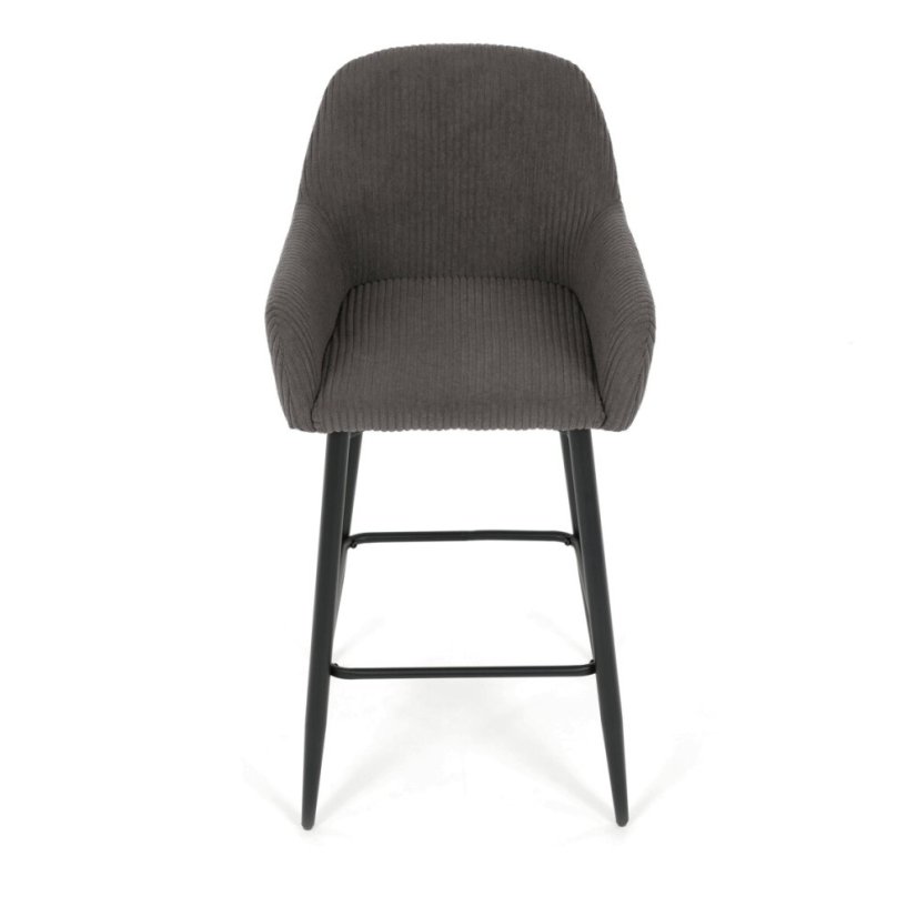 Barová židle šedá, látka, AUB-V4009 GREY6