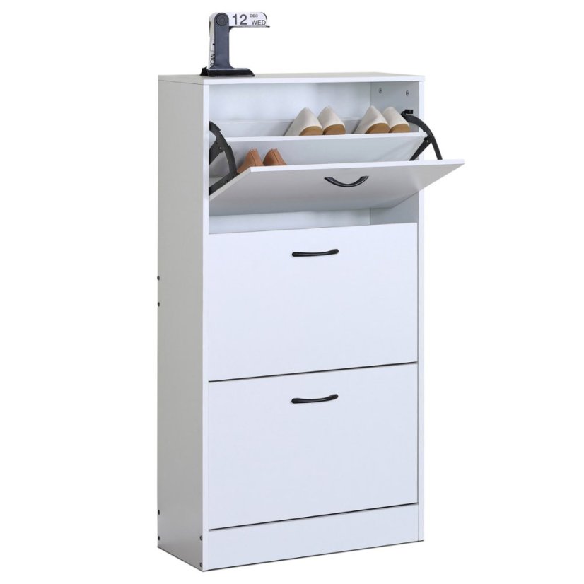Botník, MDF, bílá, ABO-G1016 WT