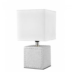 Stolní lampa (20507) WANDA TL Leather WHT E14 H30