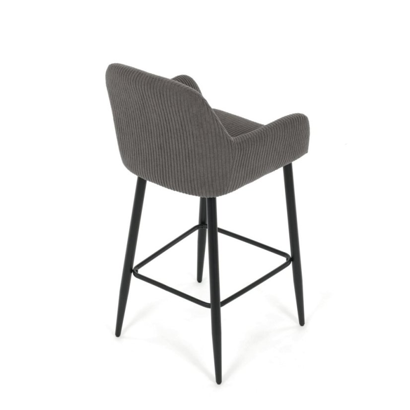 Barová židle šedá, látka, AUB-V4009 GREY6