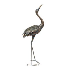 Dekorace Volavka - 133 cm, kovová dekorace, měděná s barevnými skvrnami (SR2030-L)