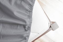 Prostěradlo, Světle šedá jersey s elastanem 100x200x40