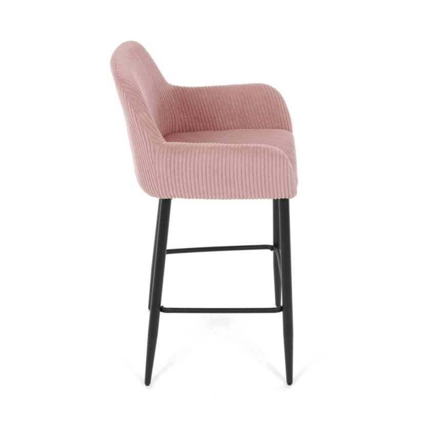 Barová židle růžová, látka, AUB-V4009 PINK6