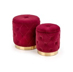 Taburety POLLY sestava, bordó