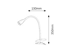 Stolní lampa s klipem 4198 JEFF 1xLED, 4,5 W, 230 V