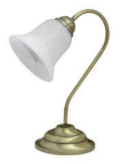 Stolní lampa 7372 Francesca E14 1x MAX 40 W bronzová,  bílá alabaster
